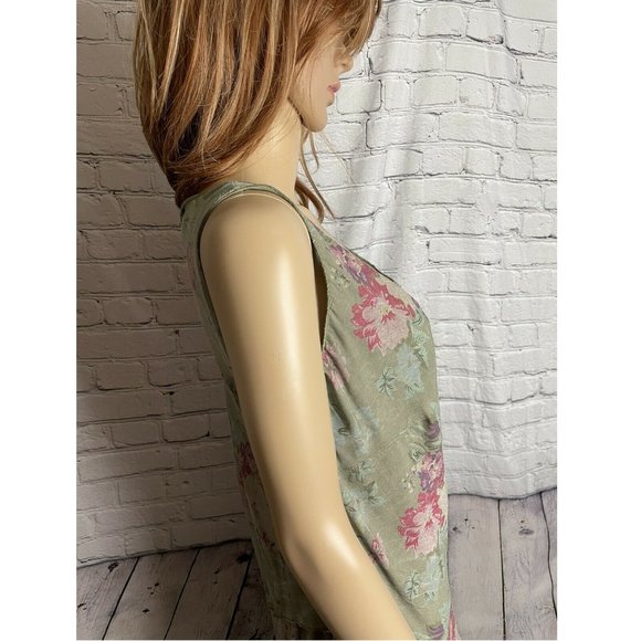 New Jacqueline Riu Layered Dress Viscose Size M Olive Color - Picture 5 of 11